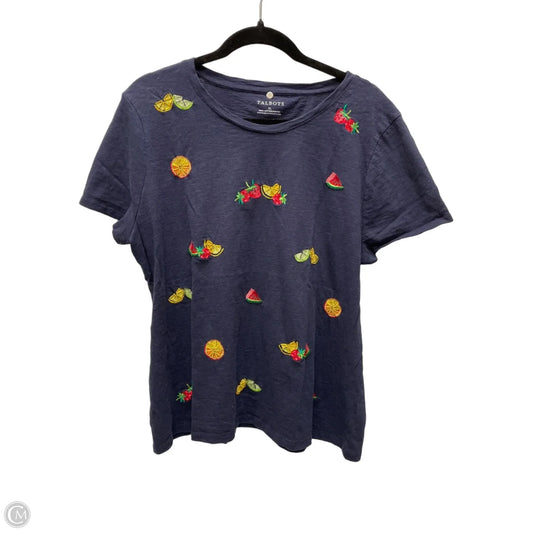 Top Short Sleeve Basic By Talbots In Navy, Size: Xl