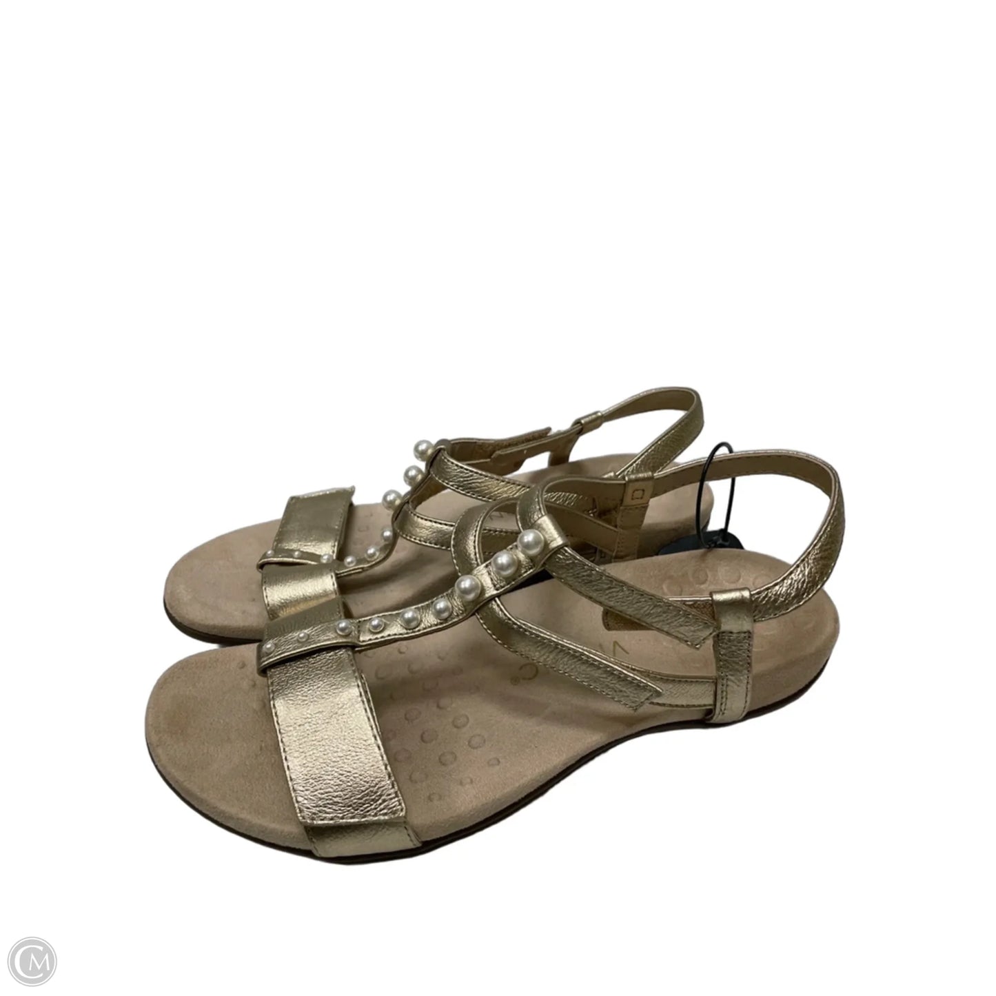 Sandals Flats By Vionic In Gold, Size: 11