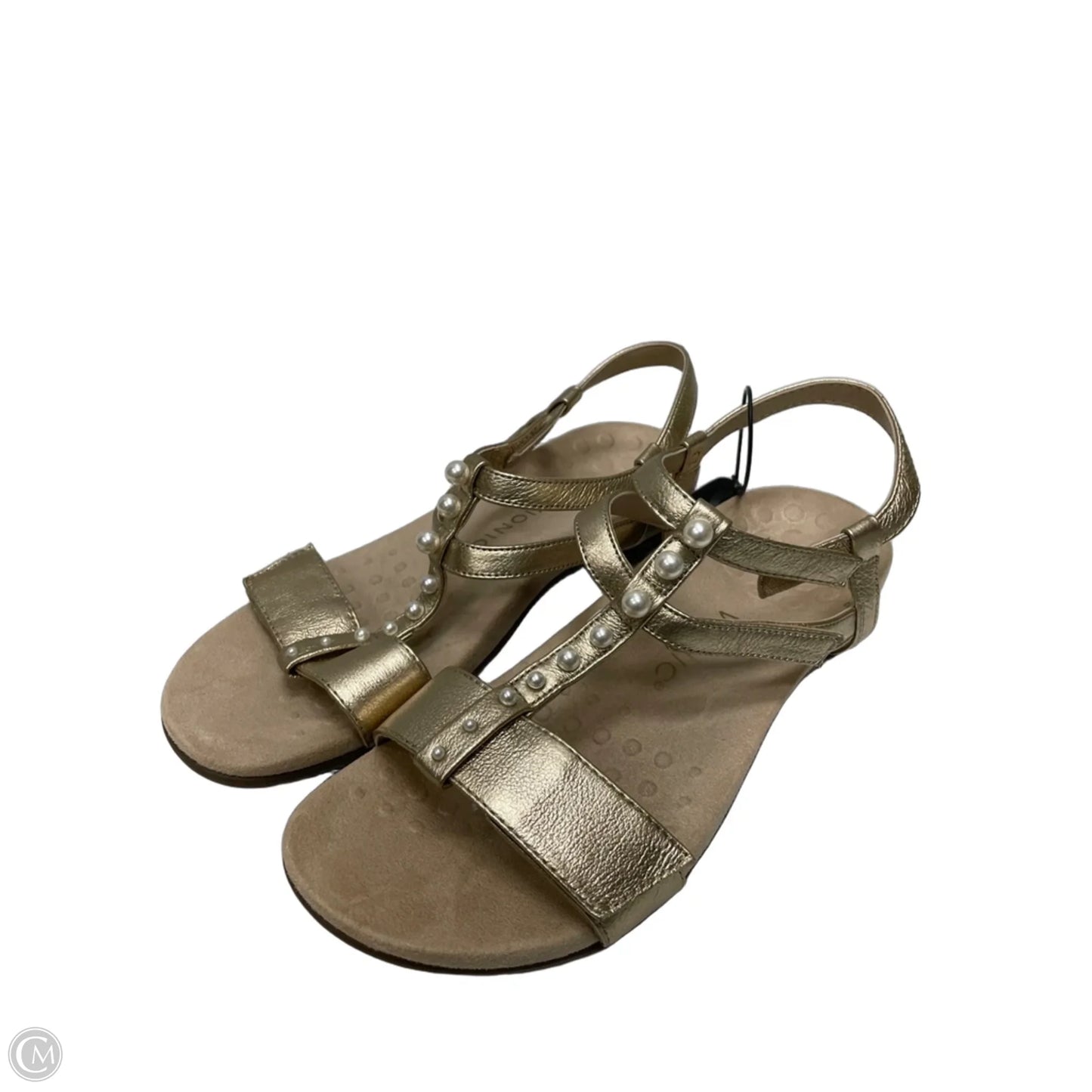 Sandals Flats By Vionic In Gold, Size: 11