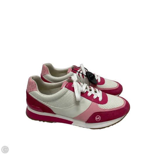 Shoes Designer By Michael Kors In Pink & White, Size: 9