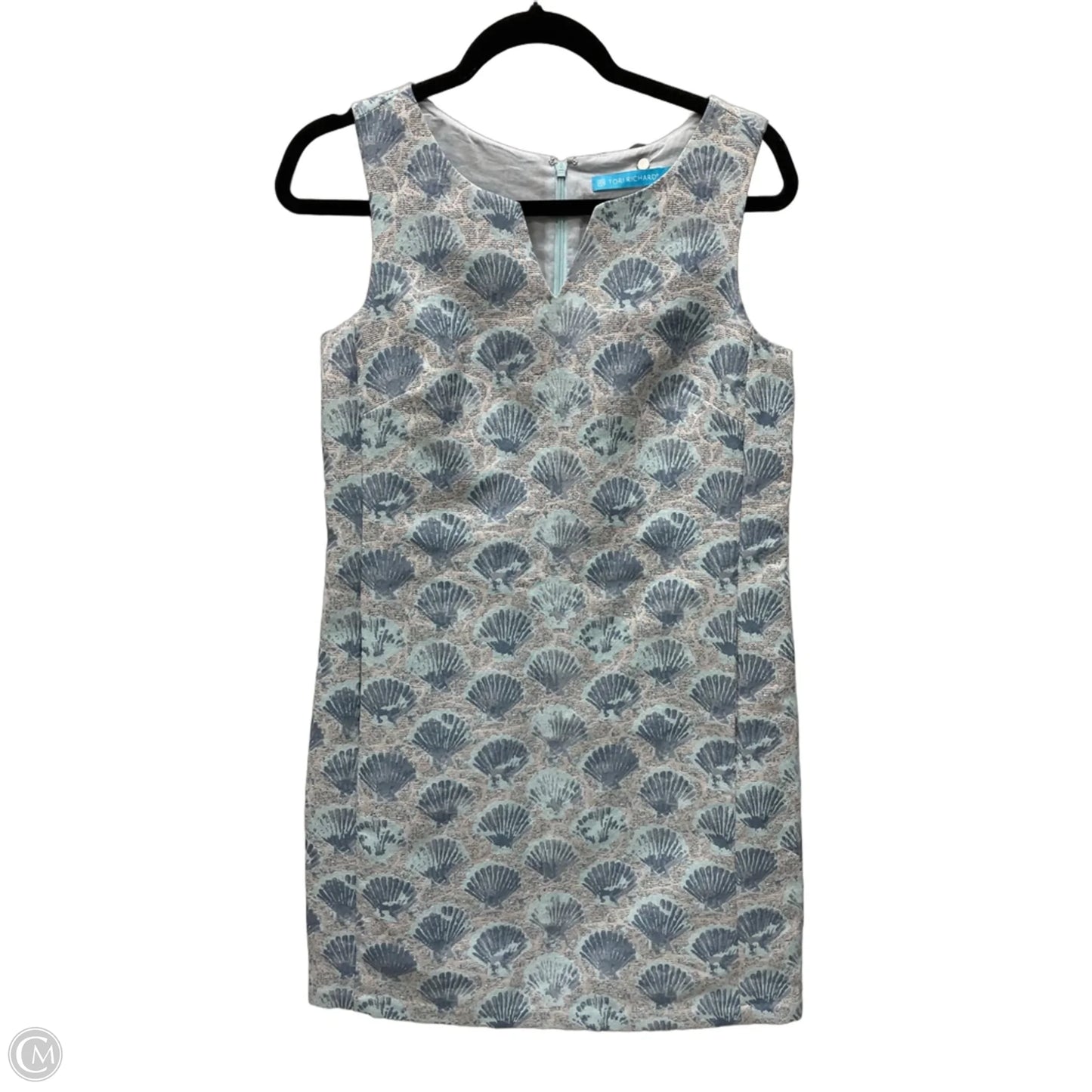 Dress Casual Short By Tori Richards In Blue & White, Size: S