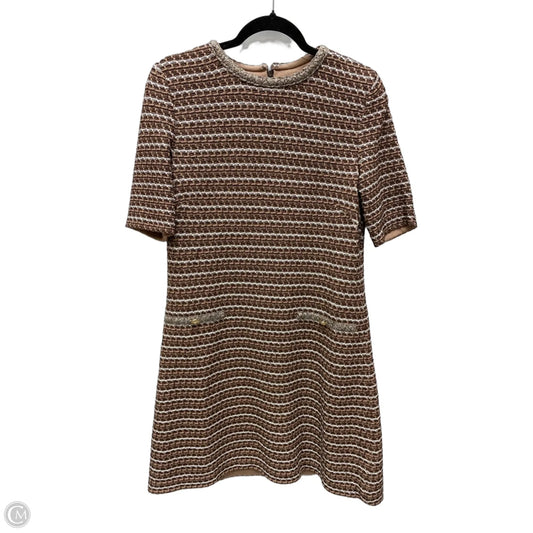 Dress Work By Ming Wang In Brown & White, Size: M