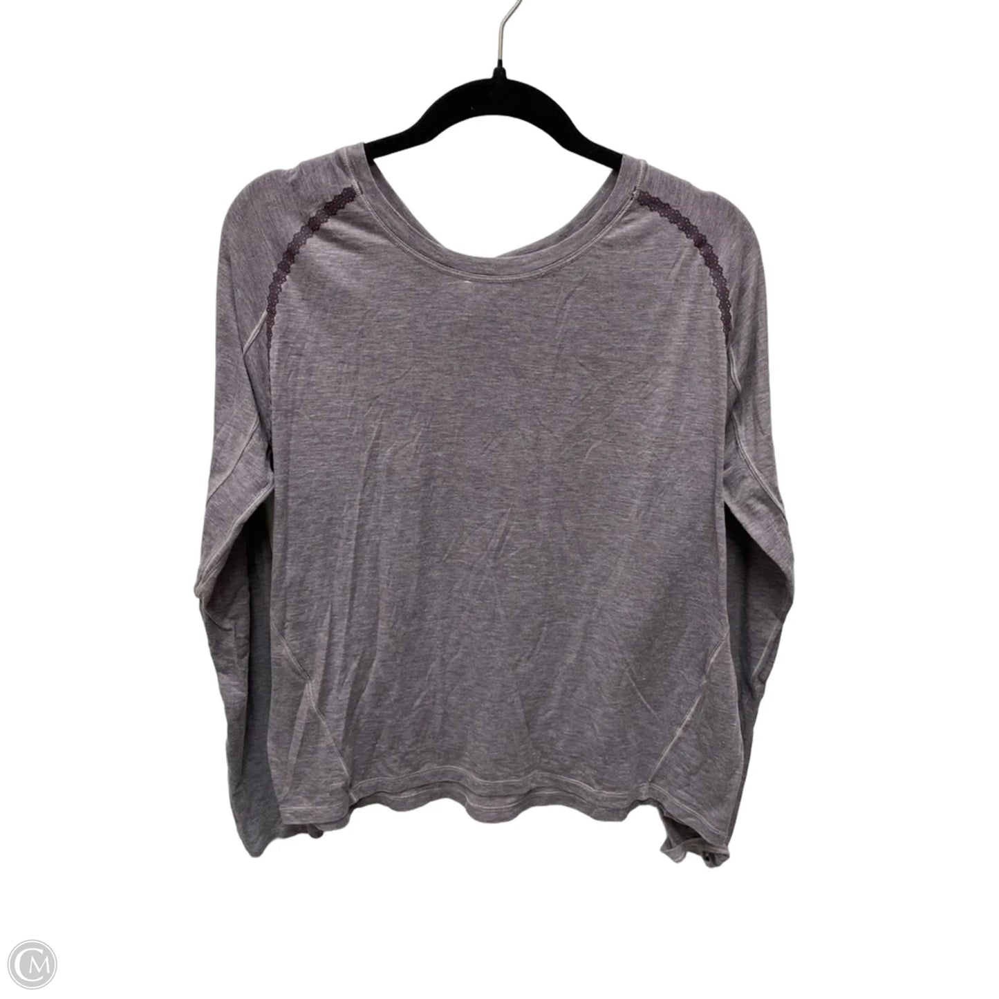 Athletic Top Long Sleeve Crewneck By Lululemon In Purple, Size: L