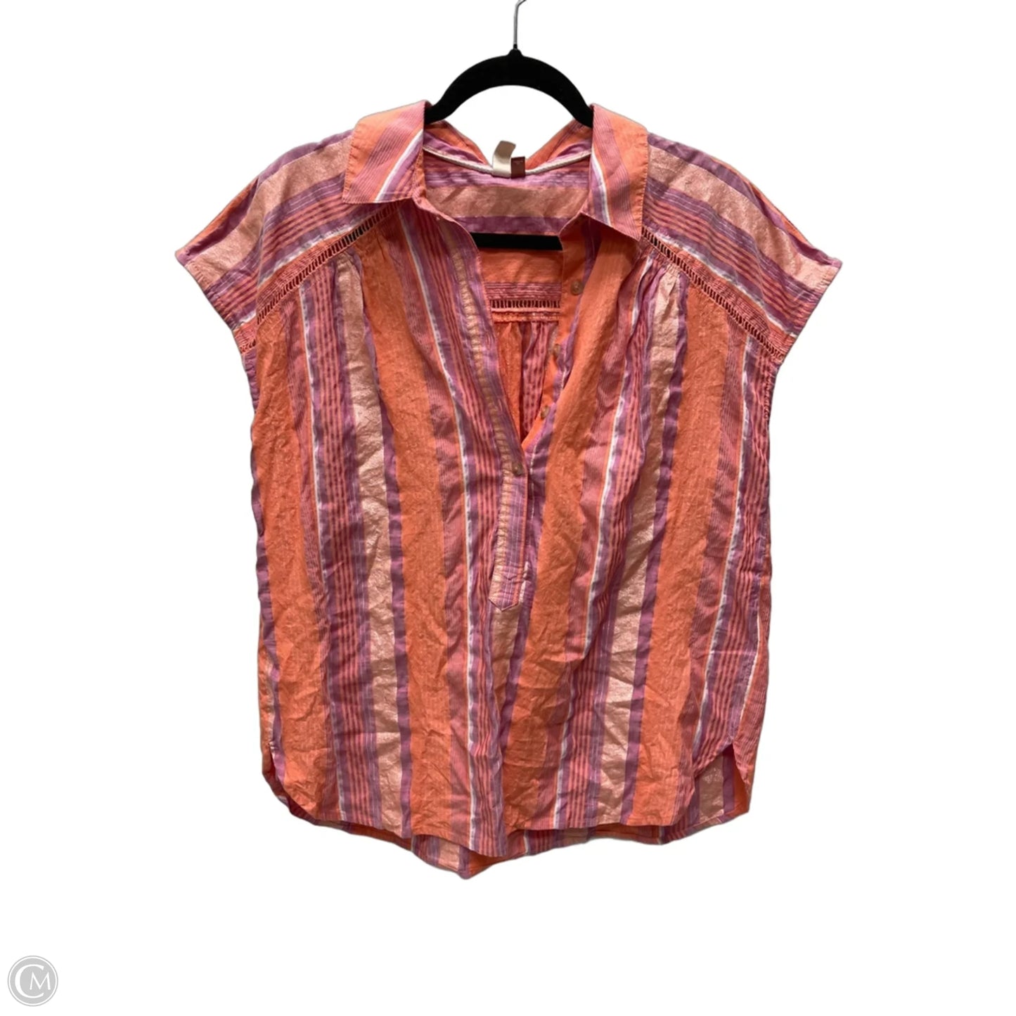 Top Short Sleeve By Pilcro In Striped Pattern, Size: M