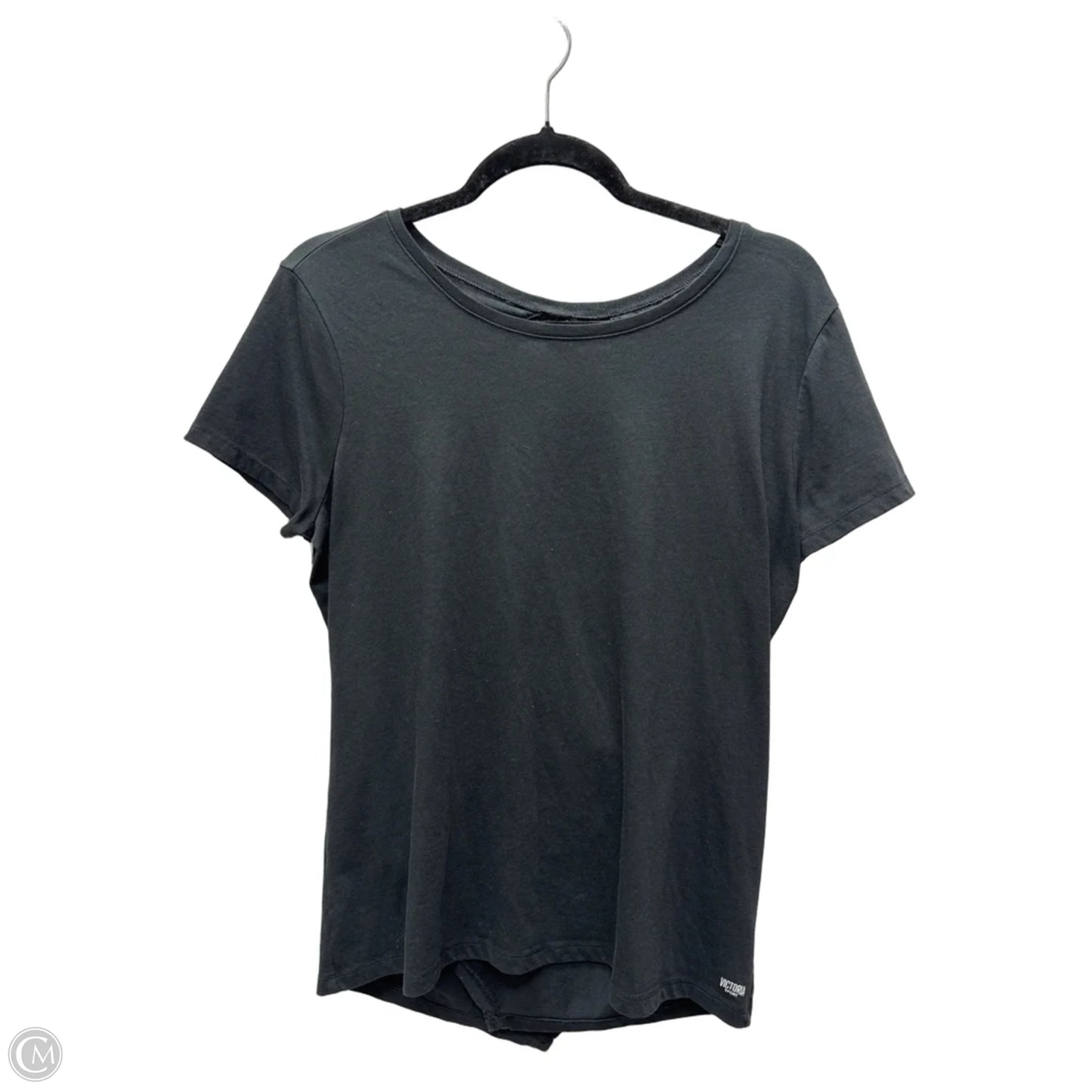Athletic Top Short Sleeve By Victorias Secret In Black, Size: M