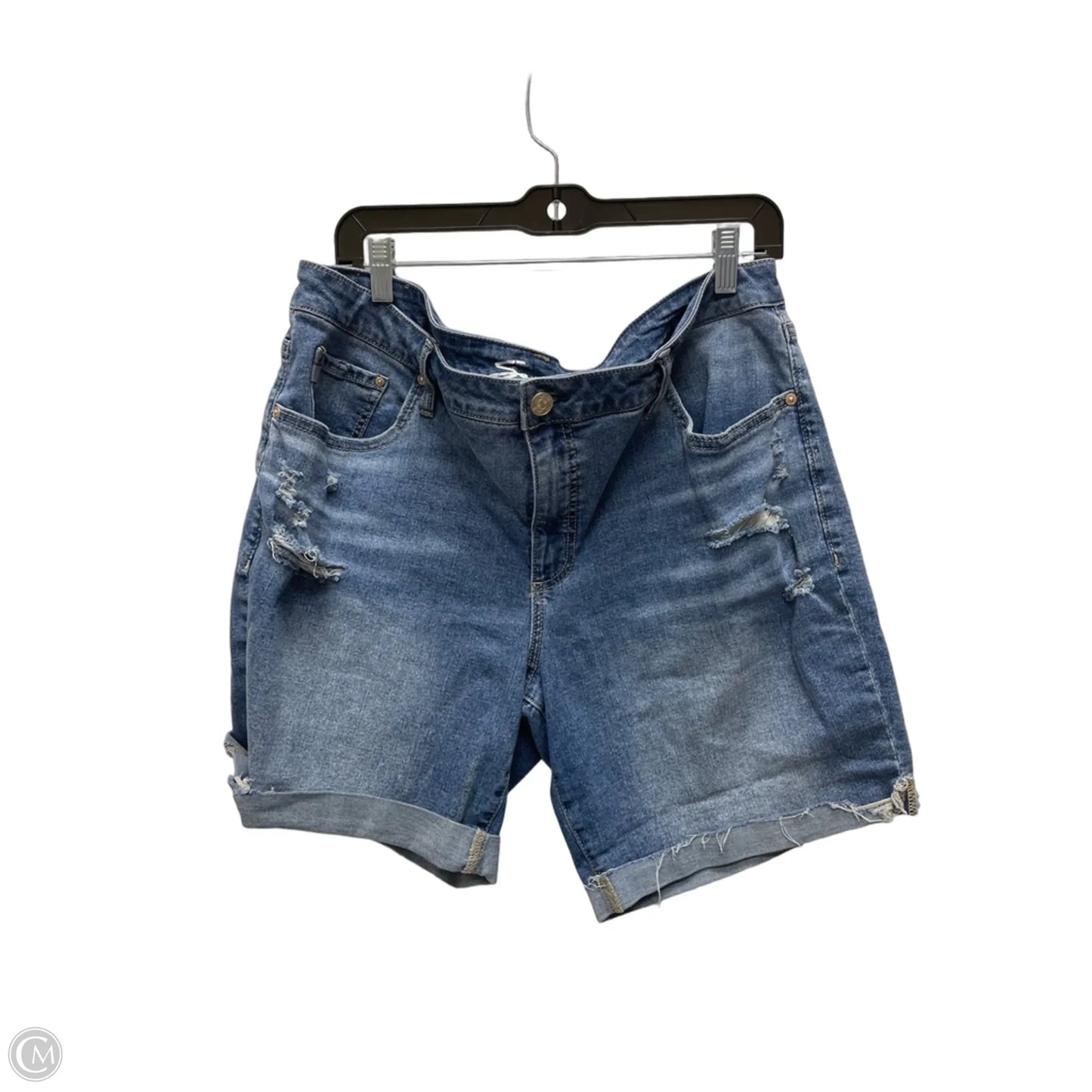 Shorts By Seven 7 In Blue Denim, Size: 16