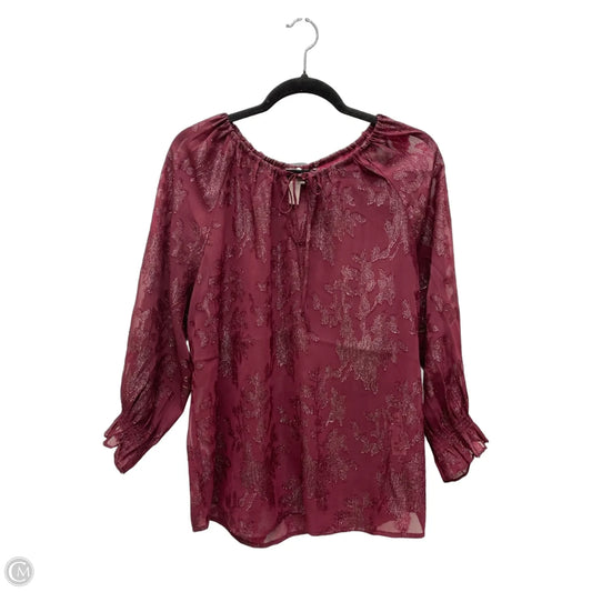 Blouse 3/4 Sleeve By Chicos In Red, Size: M