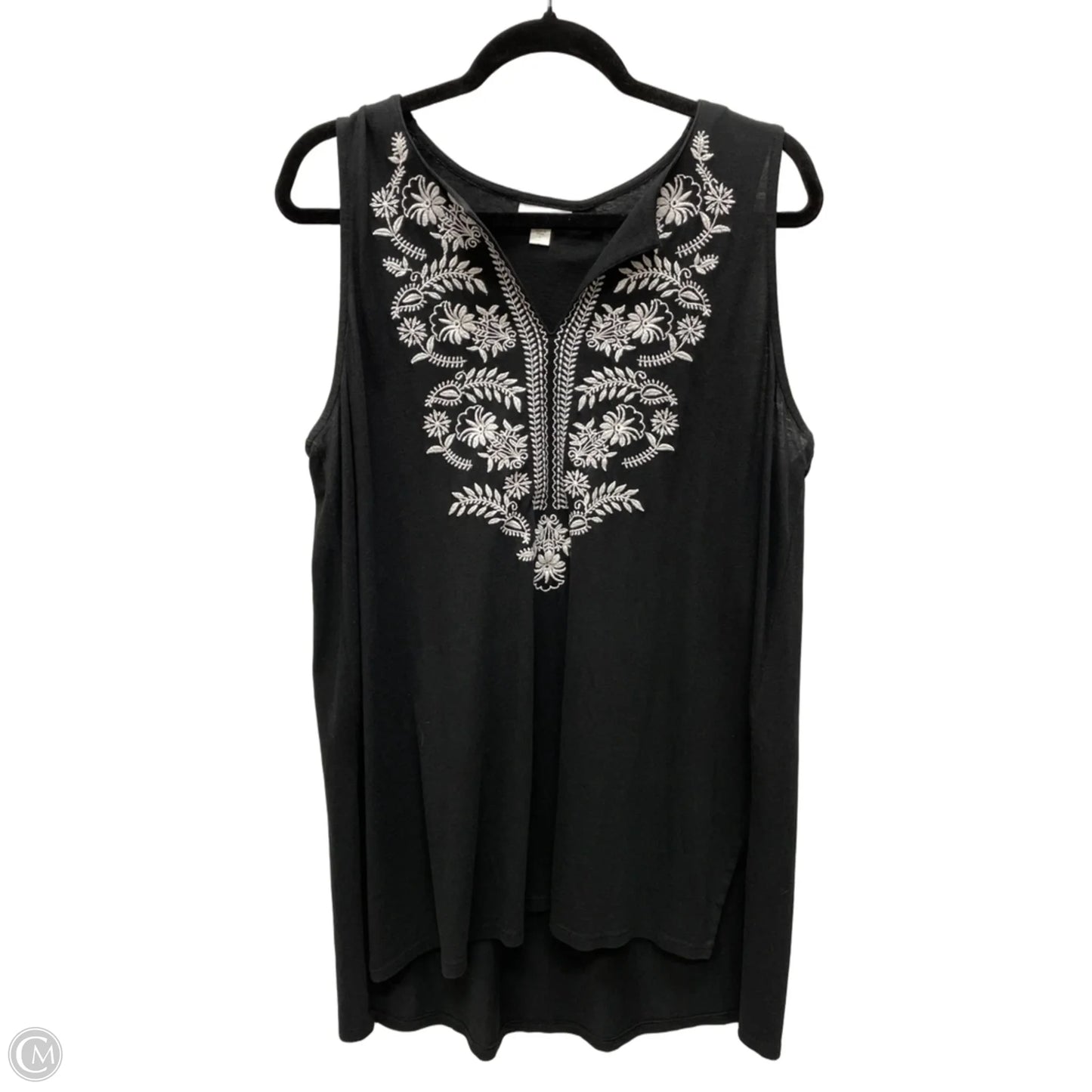 Top Sleeveless By J. Jill In Black & White, Size: L