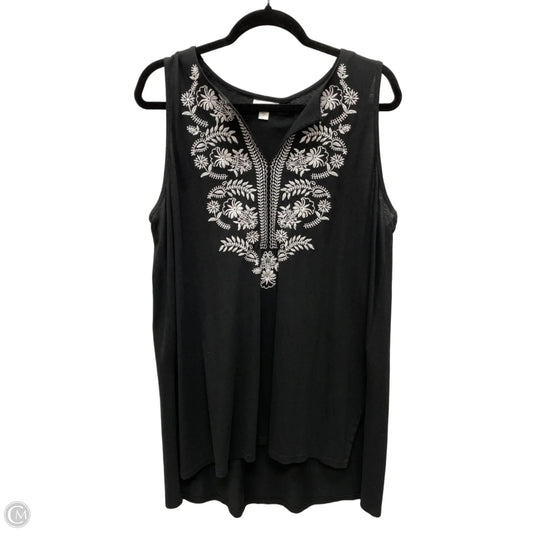 Top Sleeveless By J. Jill In Black & White, Size: L
