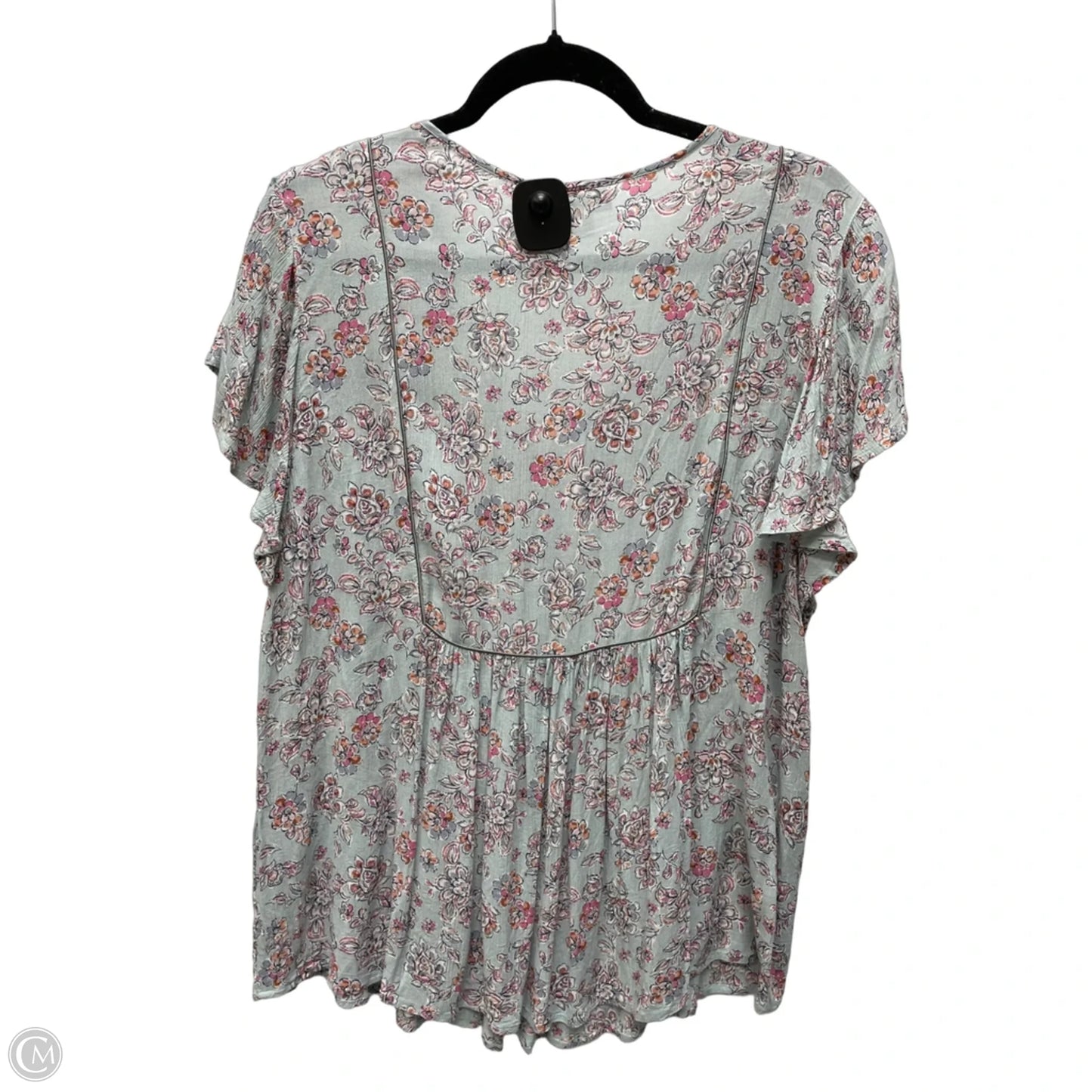 Blouse Short Sleeve By J. Jill In Floral Print, Size: M