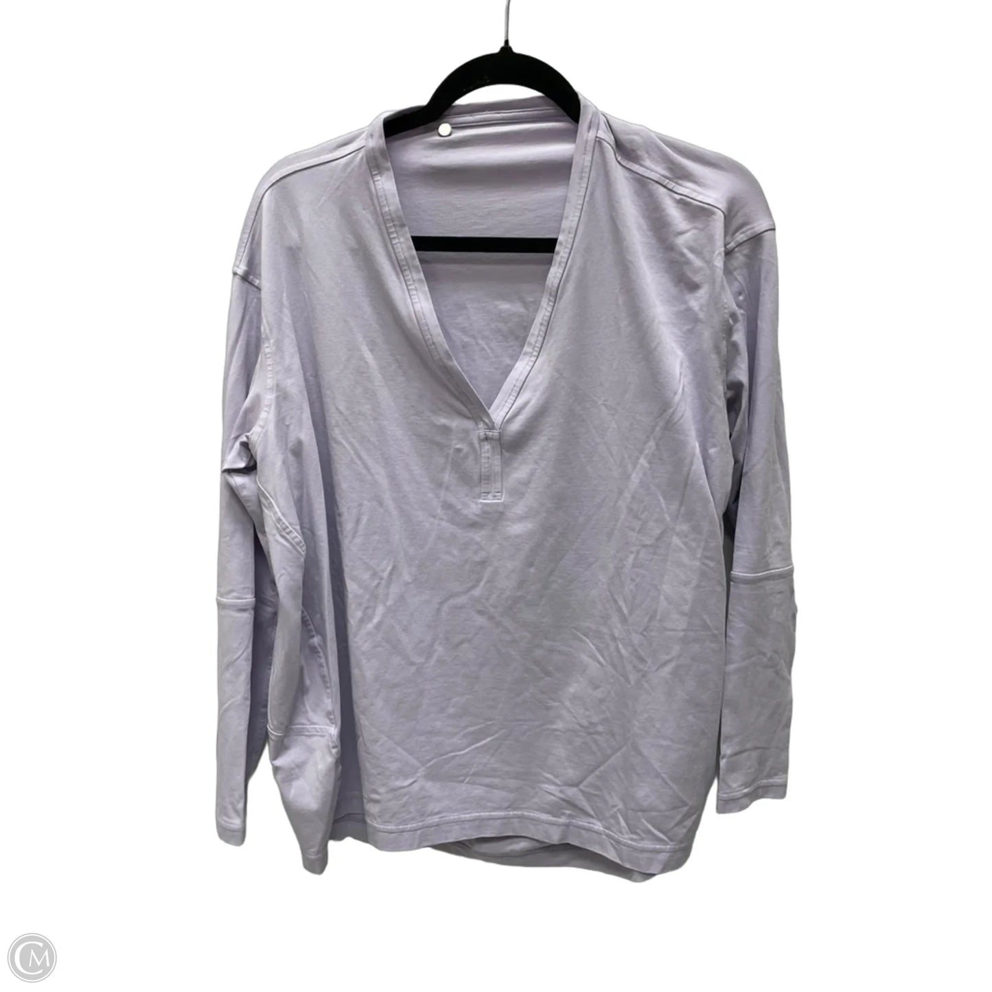 Athletic Top Long Sleeve Crewneck By Lululemon In Purple, Size: L