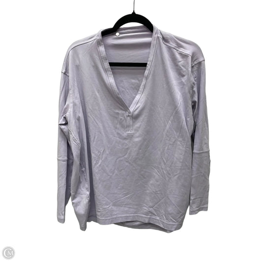 Athletic Top Long Sleeve Crewneck By Lululemon In Purple, Size: L