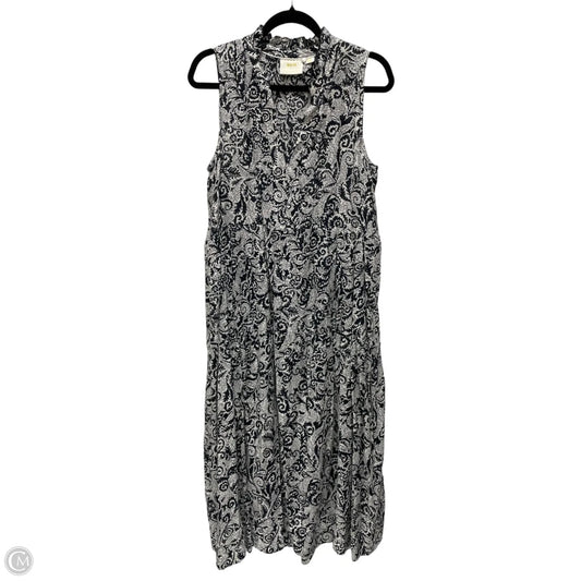 Dress Casual Maxi By Maeve In Blue & White, Size: S