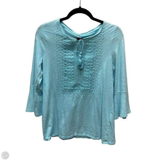 Top 3/4 Sleeve By Chicos In Blue, Size: S