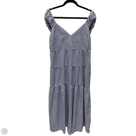 Dress Casual Midi By Old Navy In Checkered Pattern, Size: L