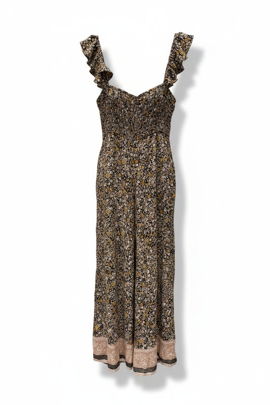 Jumpsuit By Francesca's In Floral Print, Size: L