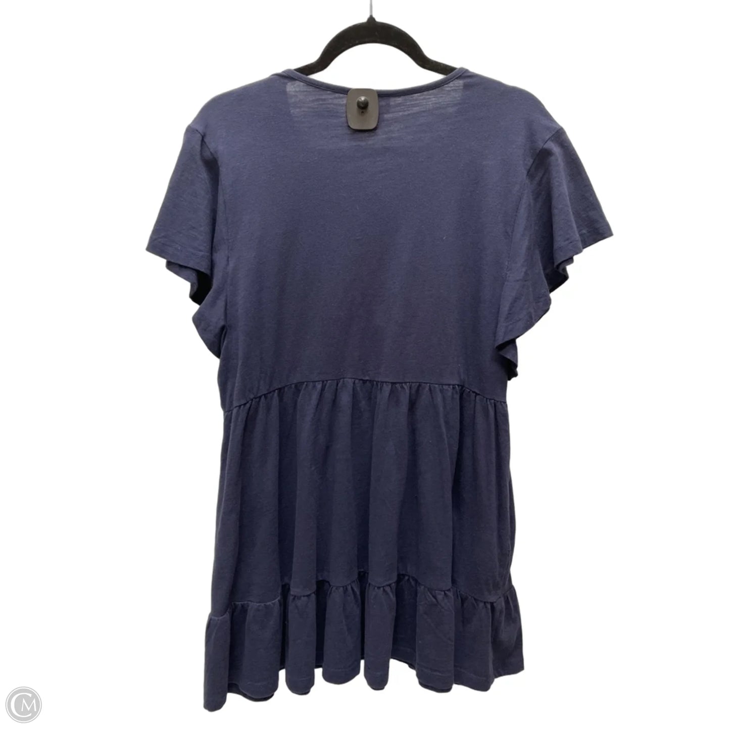 Top Short Sleeve By Clothes Mentor In Navy, Size: M