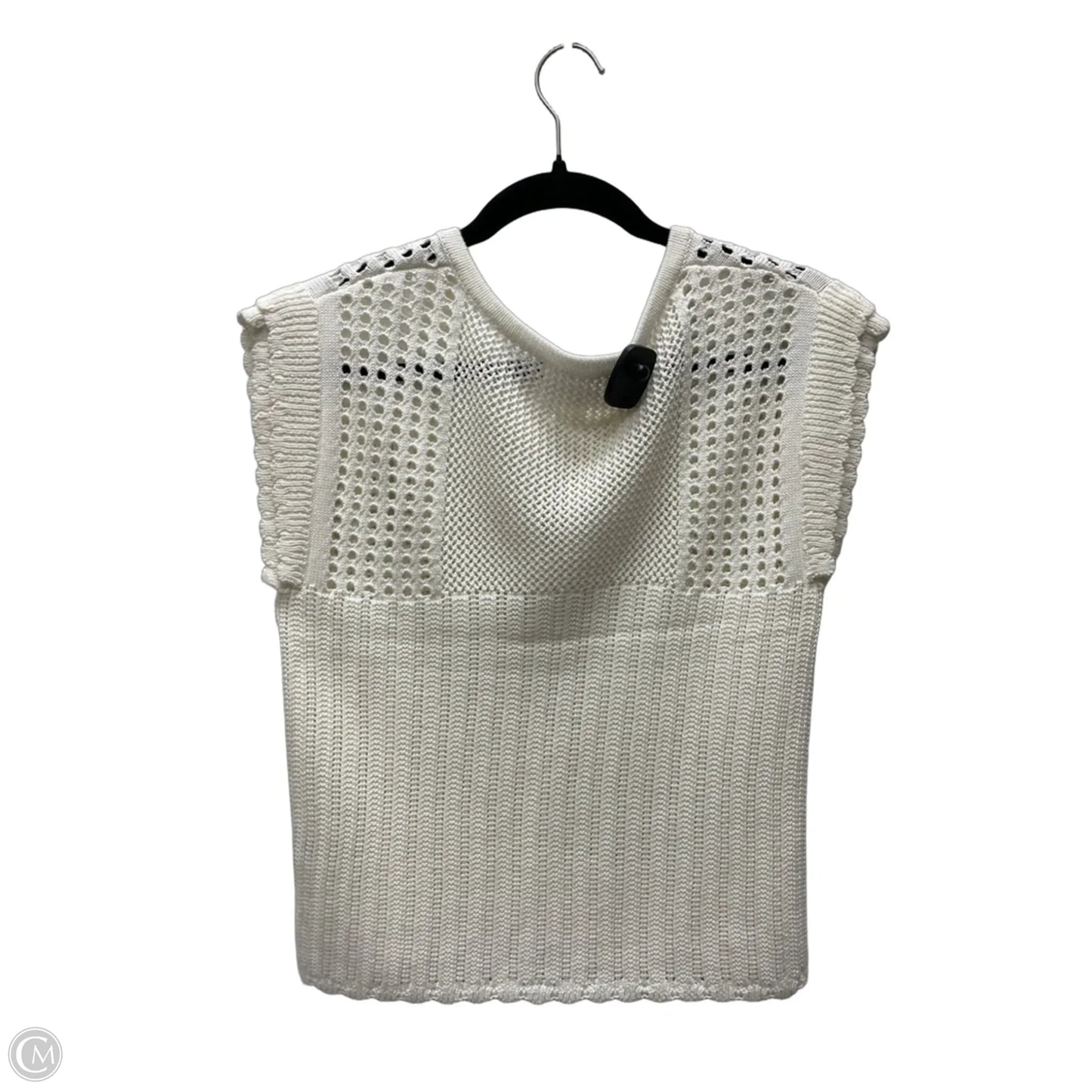 Sweater Short Sleeve By Heartloom In Cream, Size: M