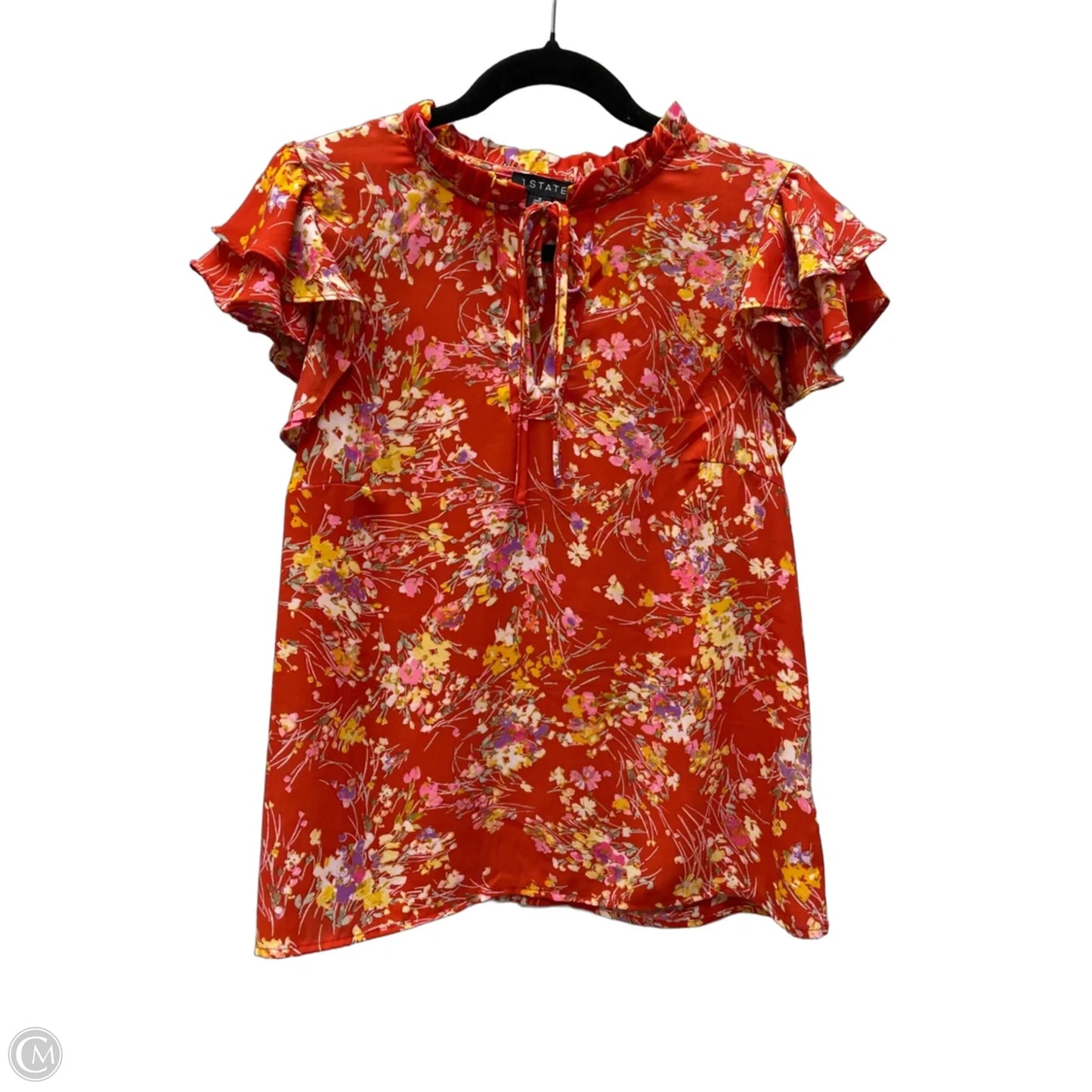 Blouse Short Sleeve By 1.state In Floral Print, Size: M
