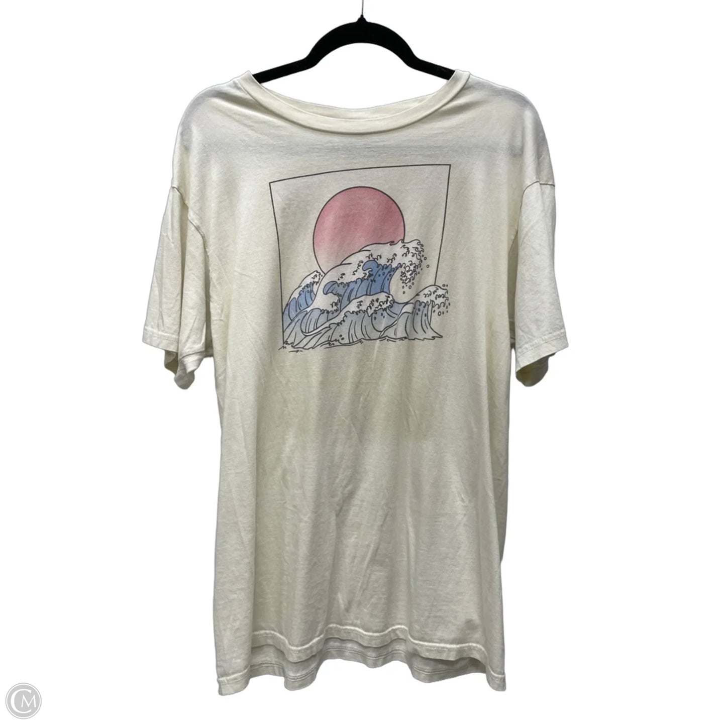 Top Short Sleeve Basic By Fifth Sun In Cream, Size: Xl