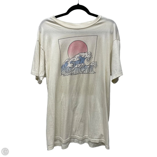 Top Short Sleeve Basic By Fifth Sun In Cream, Size: Xl