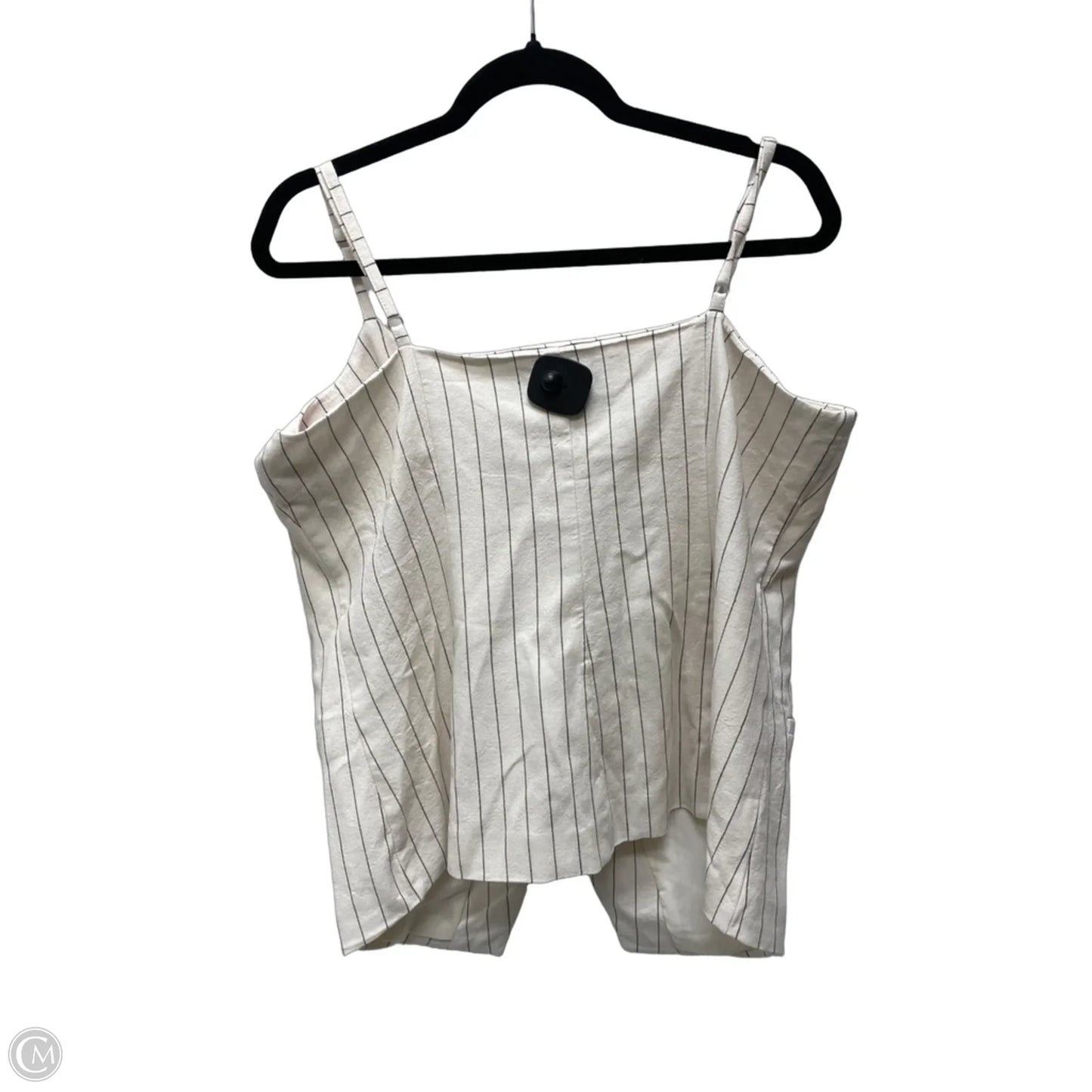 Top Sleeveless By Scoop In Striped Pattern, Size: Xl