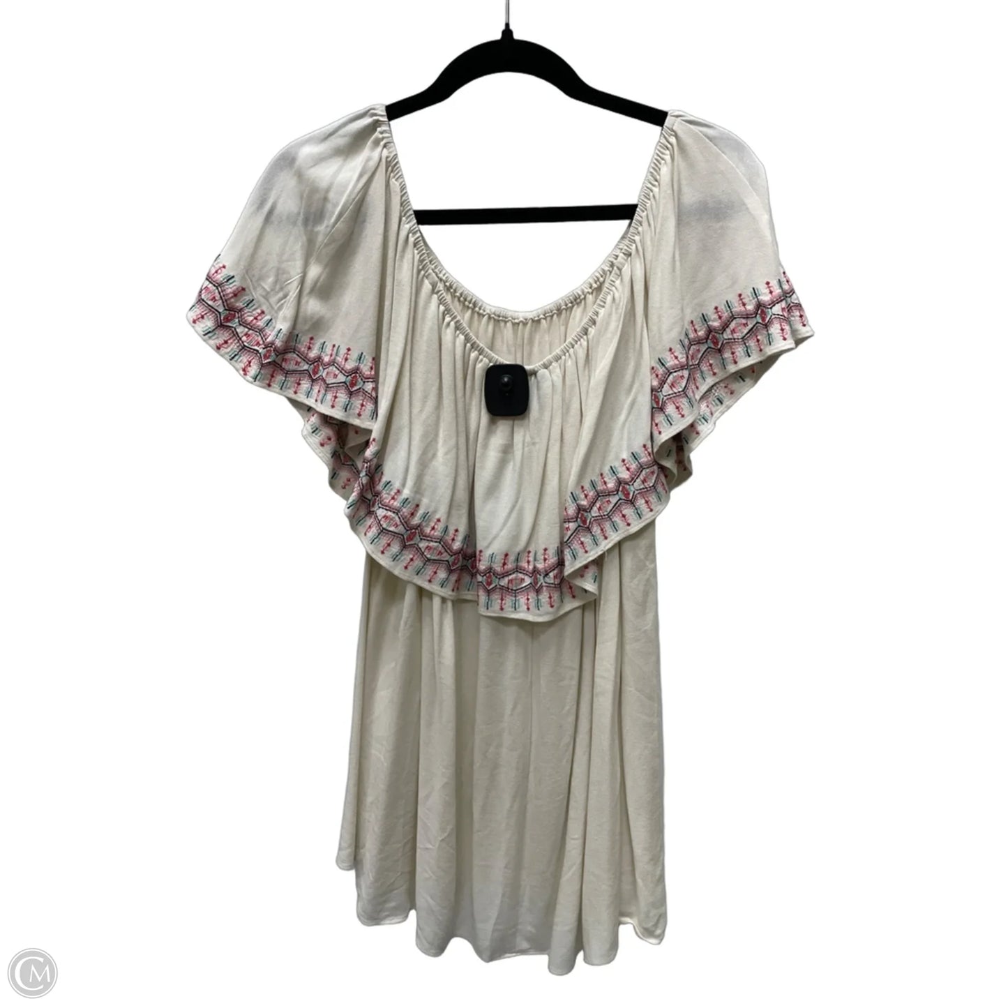 Blouse Short Sleeve By Torrid In Tan, Size: 1x