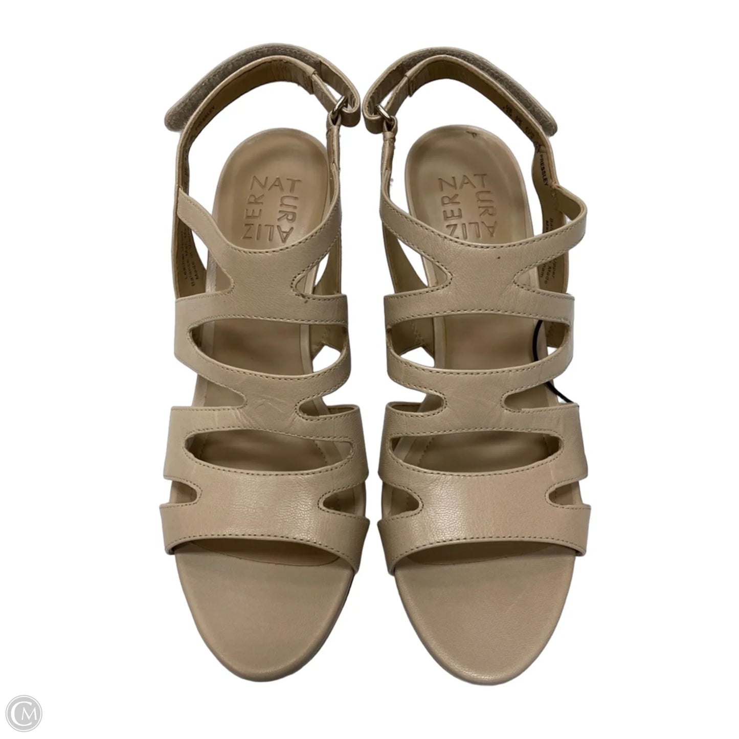 Sandals Heels Block By Naturalizer In Tan, Size: 7.5