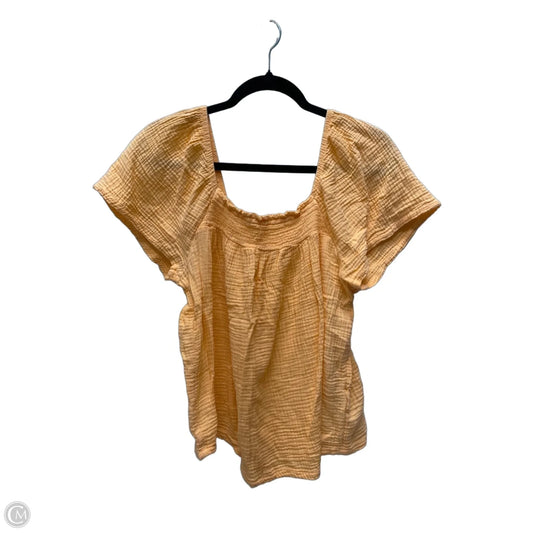 Top Short Sleeve By Joyspun In Orange, Size: L