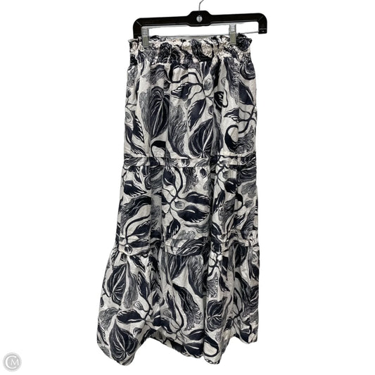 Skirt Maxi By Anthropologie In Blue & White, Size: 4