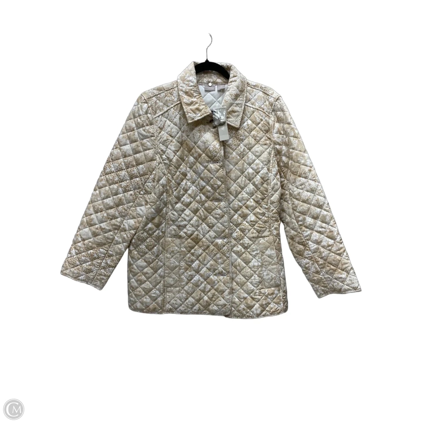 Jacket Other By Chicos In Tan & White, Size: Xl