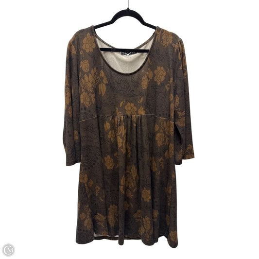 Dress Casual Short By Cme In Black & Brown, Size: 3x