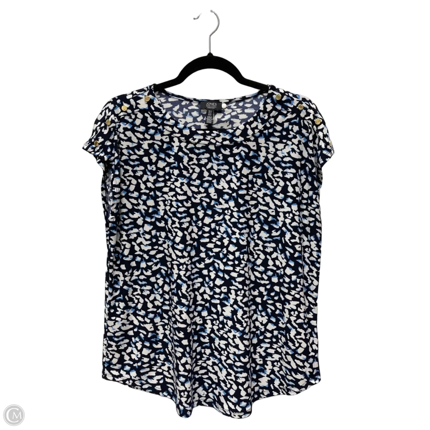 Top Sleeveless By Jones New York In Blue & White, Size: M