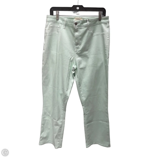 Jeans Flared By L Agence In Green Denim, Size: 14