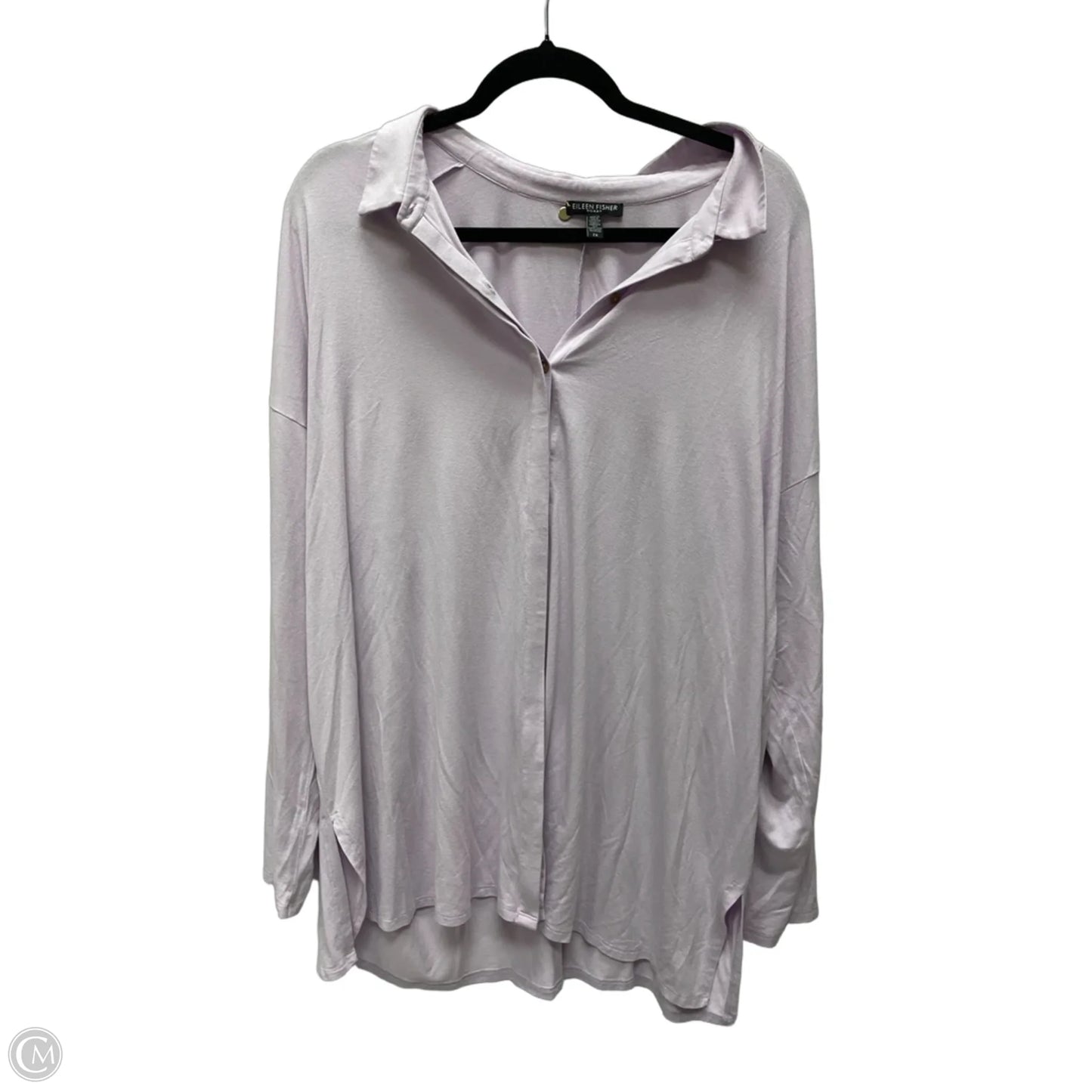 Top Long Sleeve By Eileen Fisher In Purple, Size: 2x
