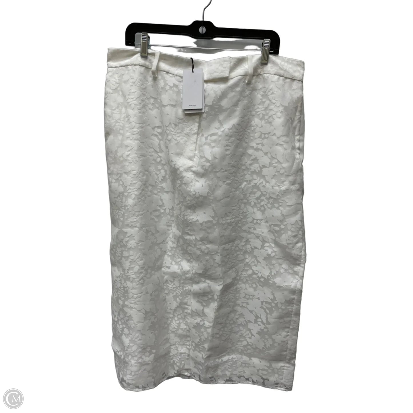 Skirt Midi By Reiss In White, Size: 14