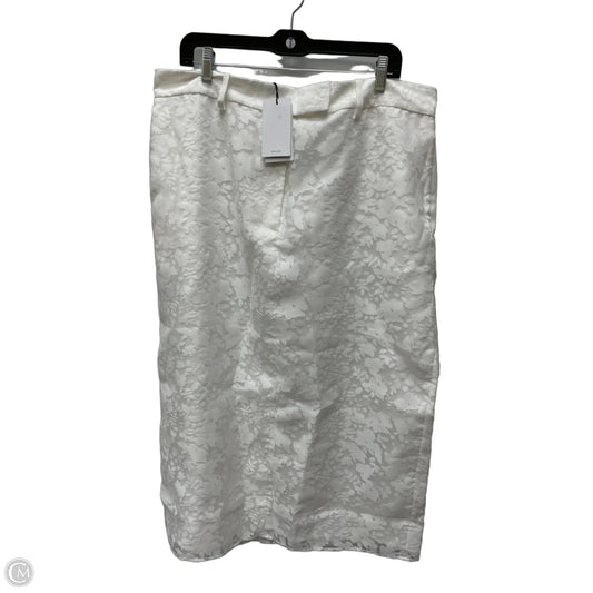 Skirt Midi By Reiss In White, Size: 14