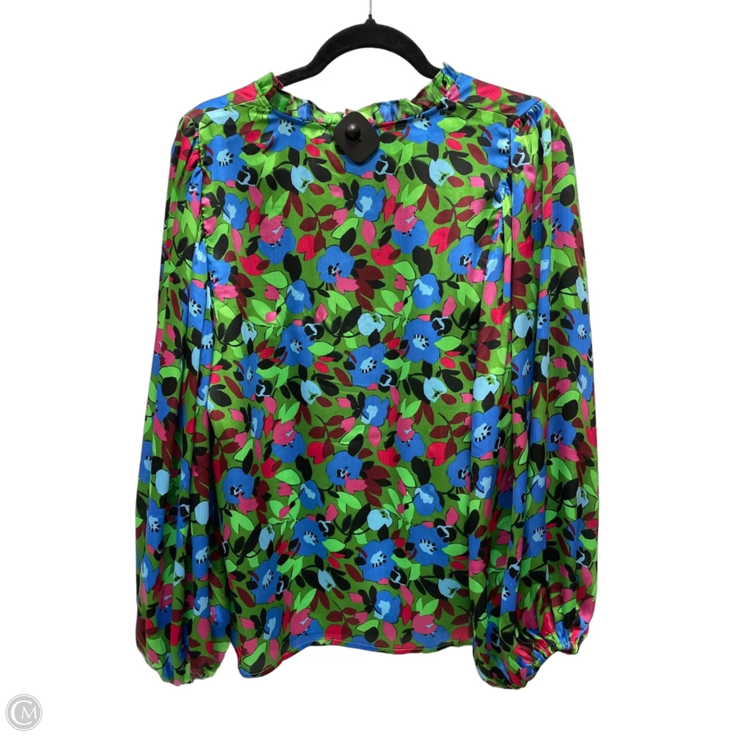 Blouse Long Sleeve By Sugar Lips In Floral Print, Size: M