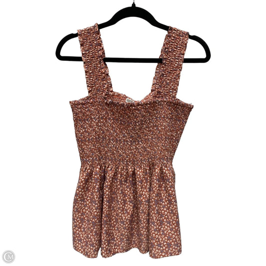 Top Sleeveless By Pleione In Floral Print, Size: L