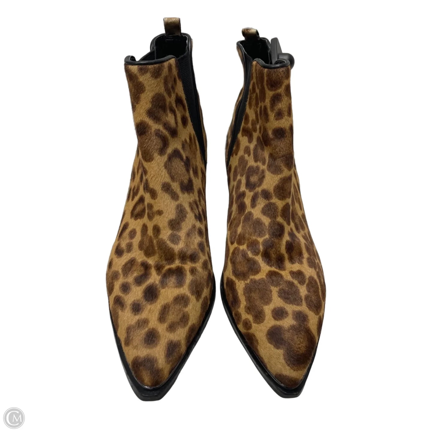 Boots Ankle Heels By Marc Fisher In Animal Print, Size: 8.5