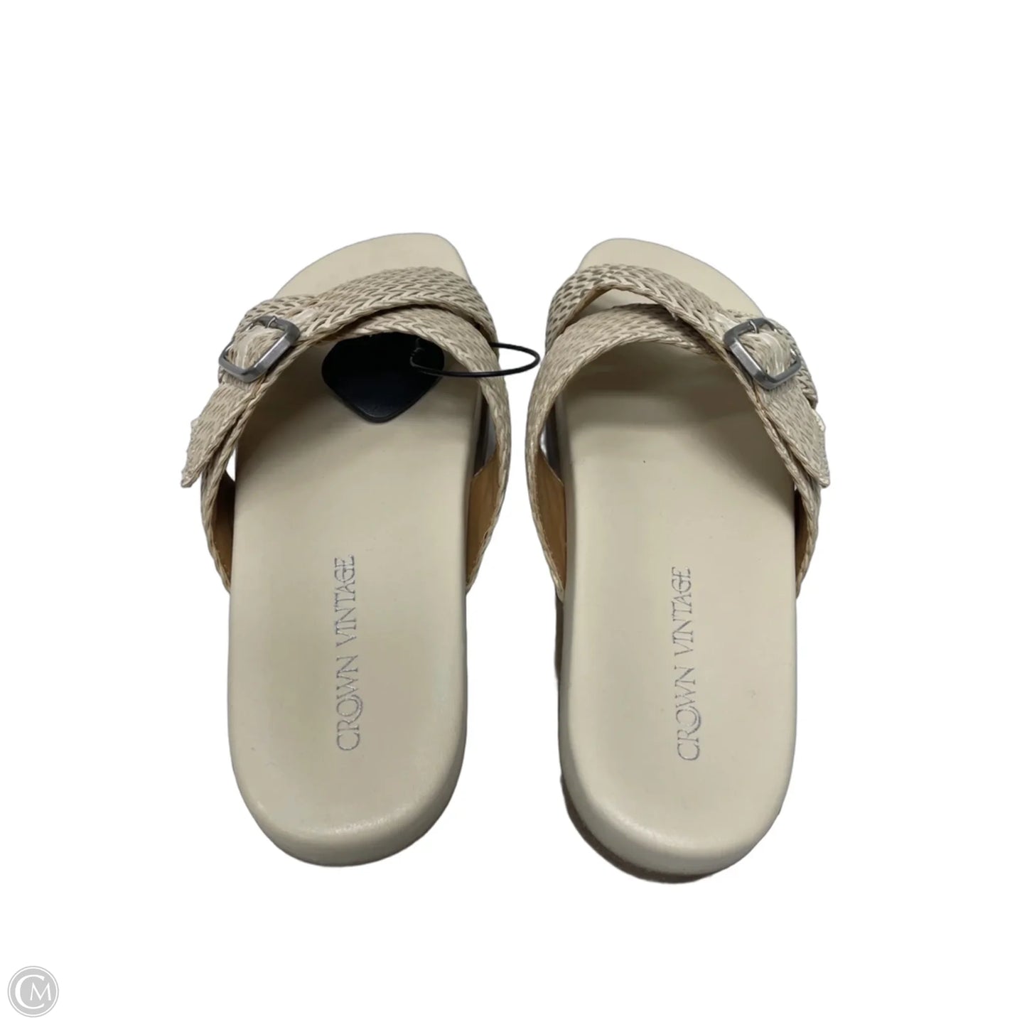 Sandals Flats By Crown Vintage In Cream, Size: 11