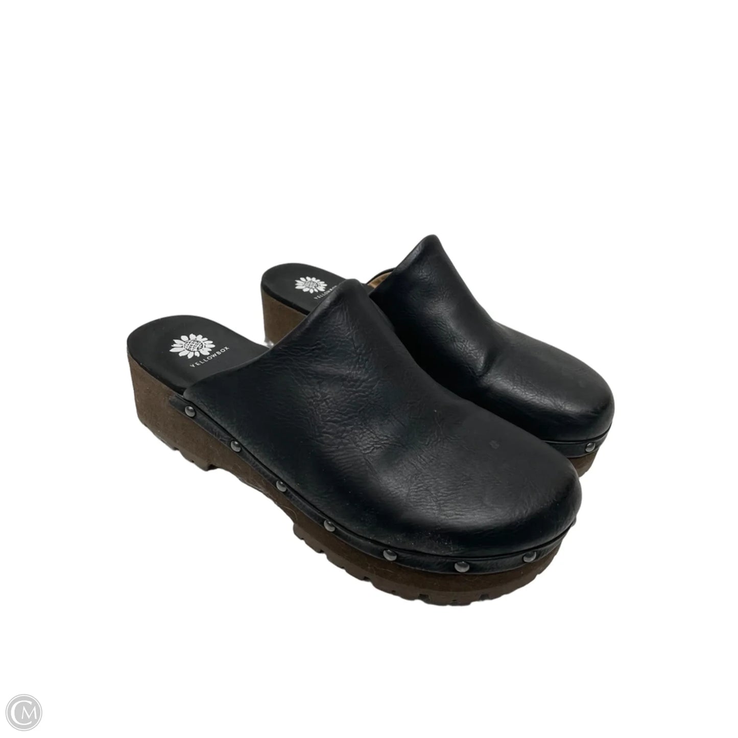 Shoes Heels Block By Yellow Box In Black & Brown, Size: 9.5