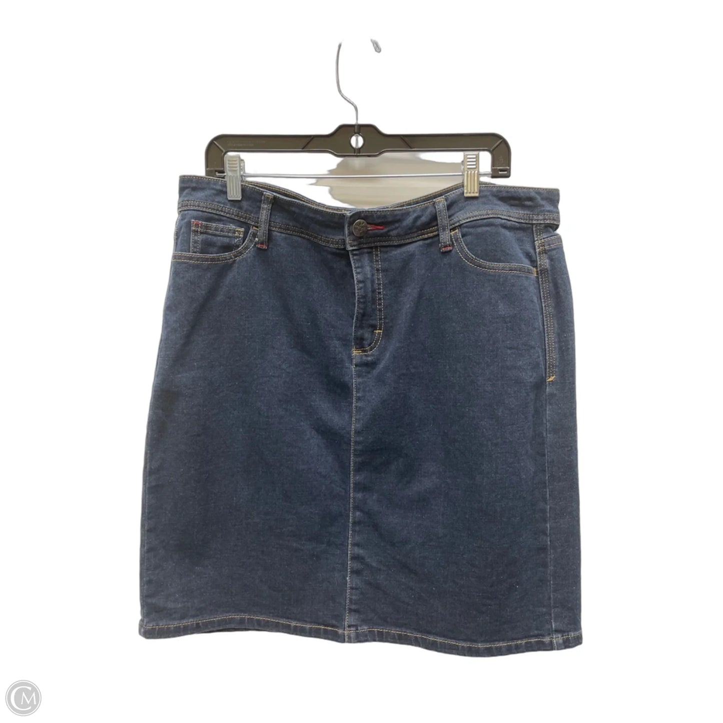 Skirt Mini & Short By Wrangler In Blue Denim, Size: 14