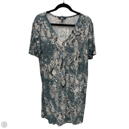 Dress Casual Short By Christian Siriano In Snakeskin Print, Size: Xl