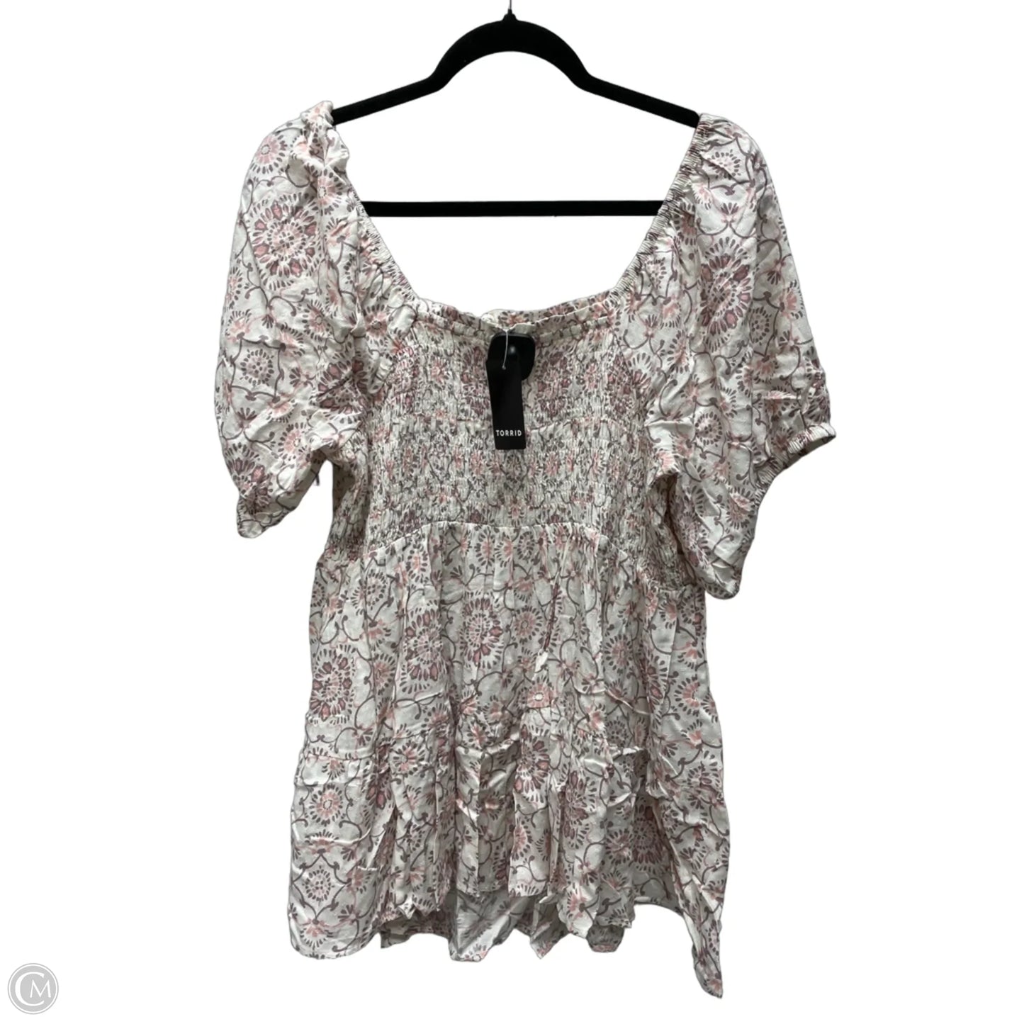 Blouse Short Sleeve By Torrid In Floral Print, Size: 2x