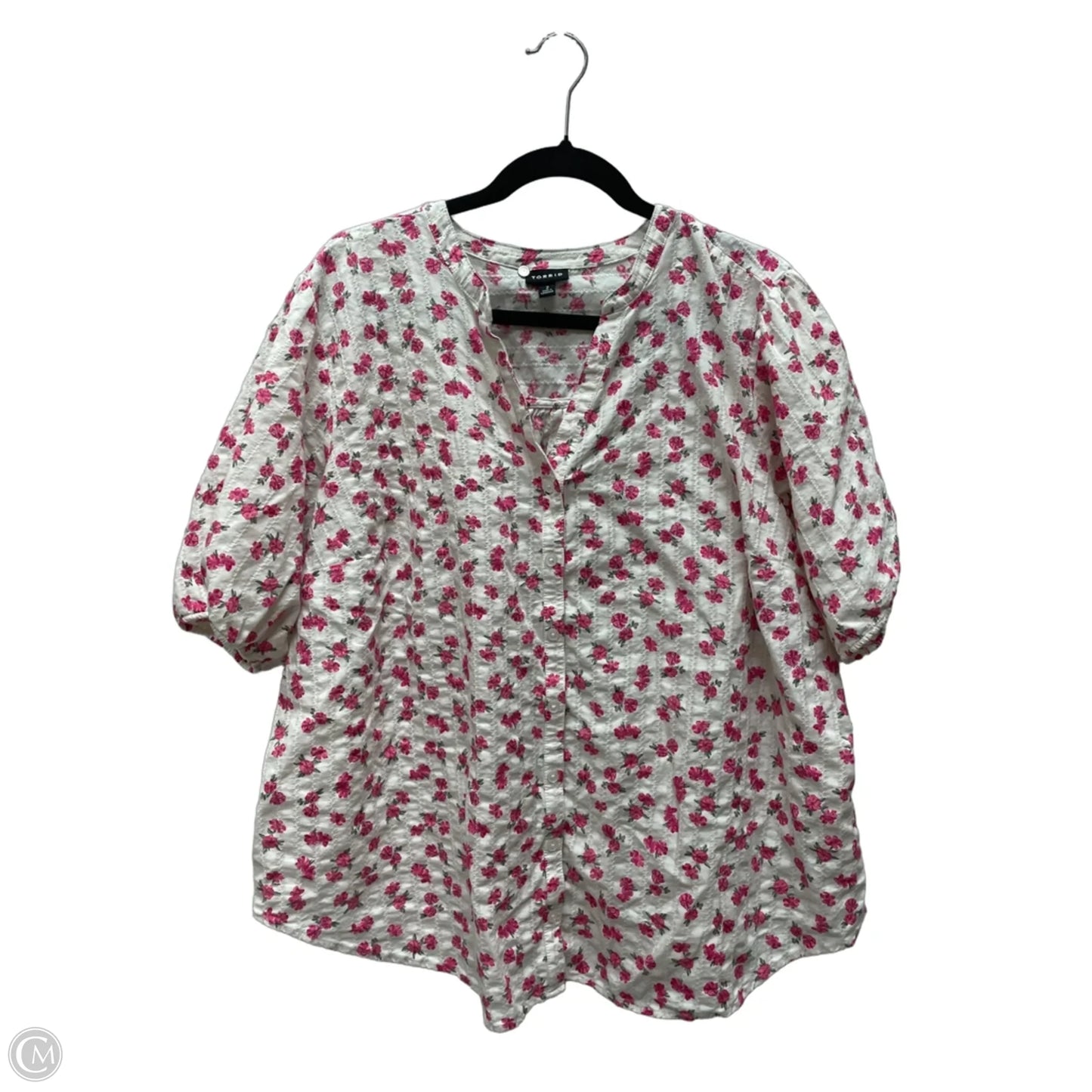 Blouse Short Sleeve By Torrid In Floral Print, Size: 2x