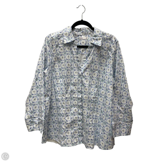 Top Long Sleeve By Croft And Barrow In Floral Print, Size: 1x