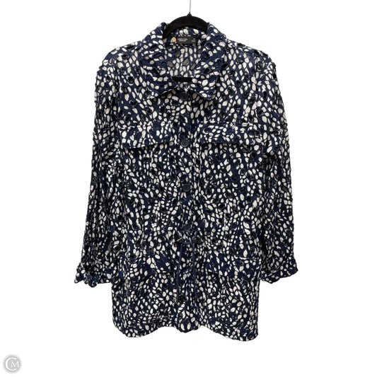 Jacket Other By Simply Vera In Blue & White, Size: Xl