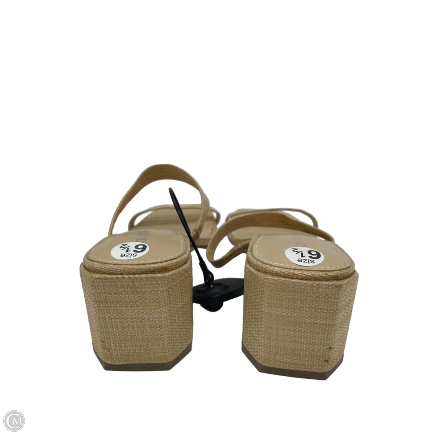 Sandals Heels Block By Calvin Klein In Tan, Size: 6.5