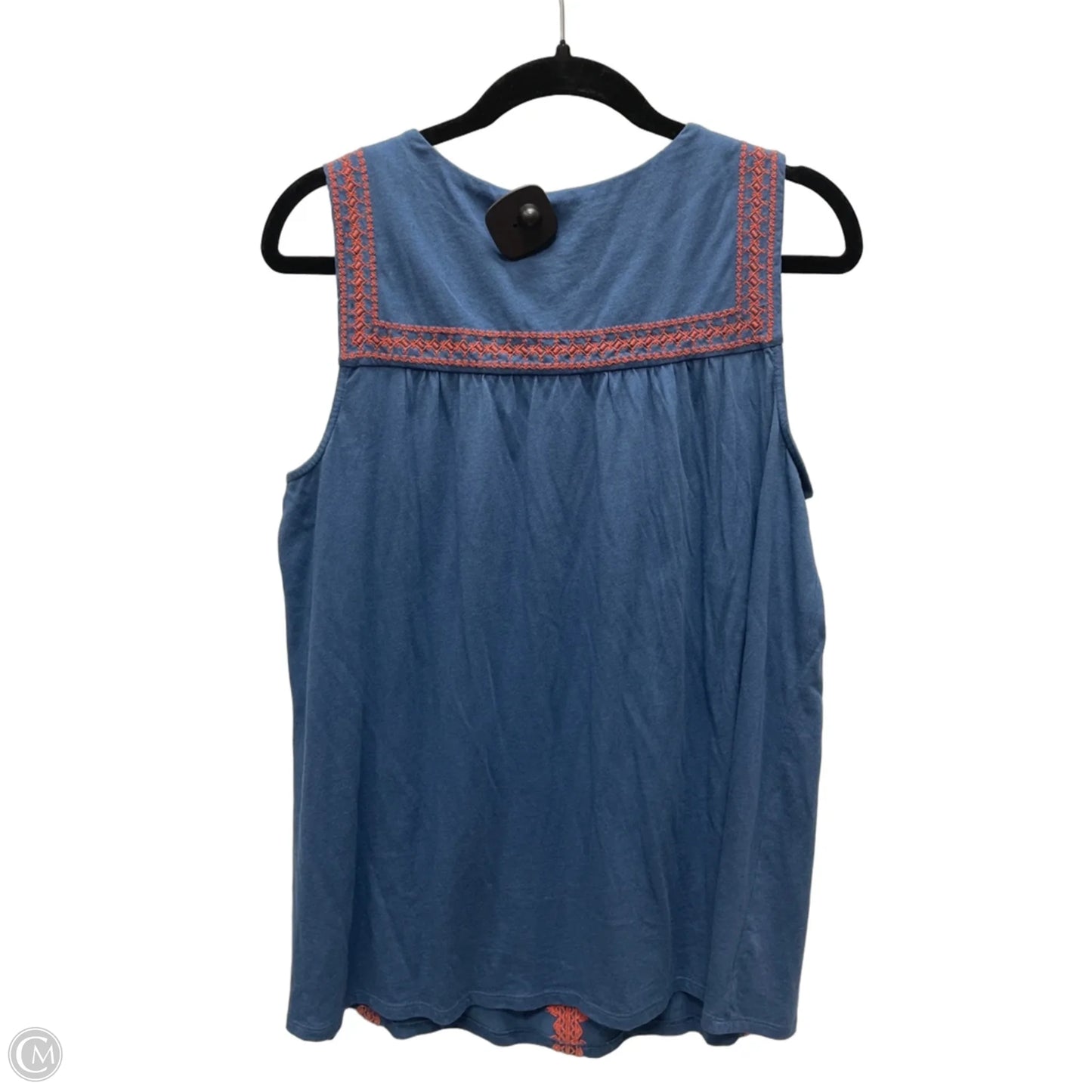 Top Sleeveless By J. Jill In Blue & Orange, Size: M